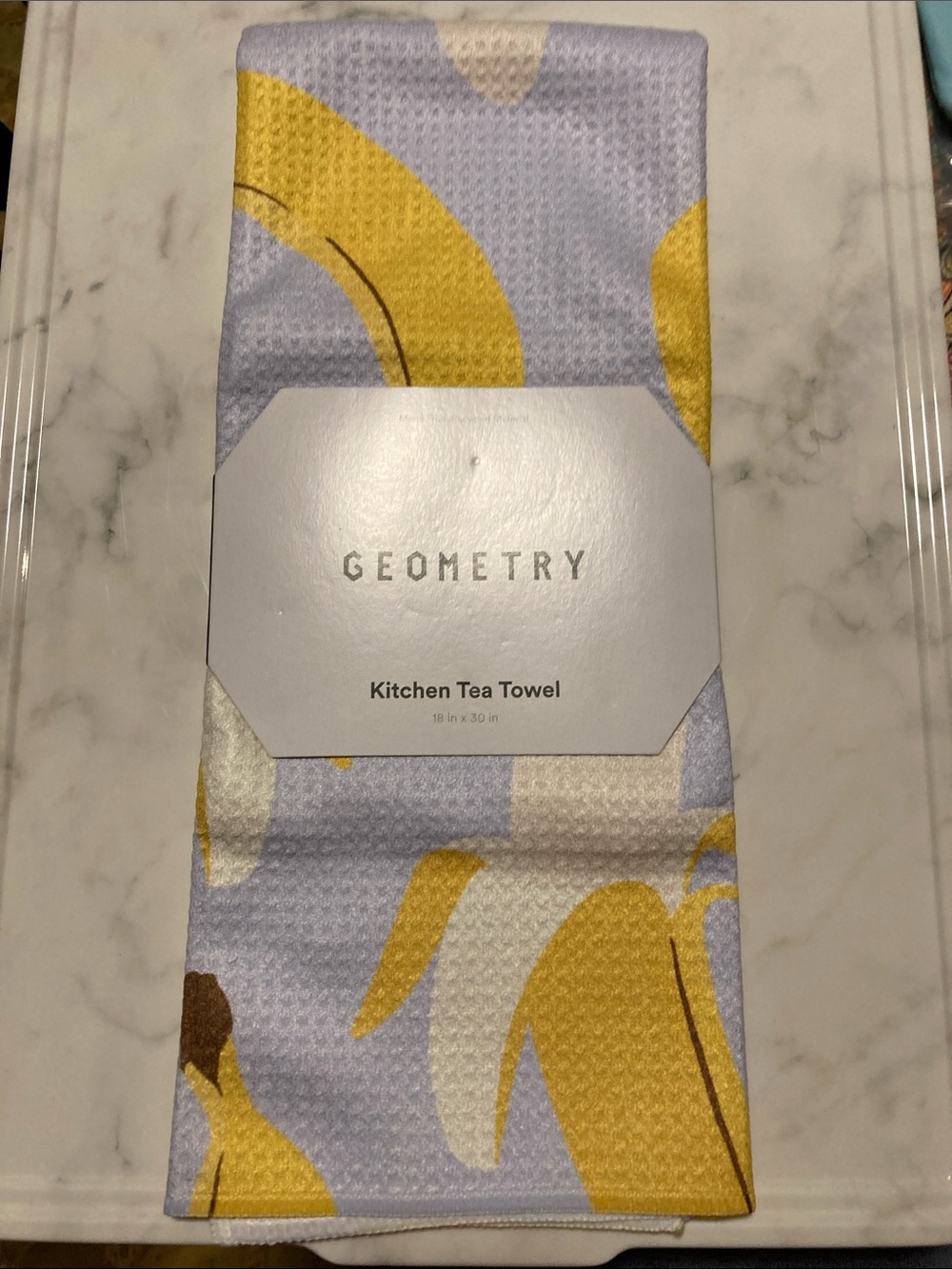 GEOMETRY Yellow & Lavender Kitchen Tea Towel